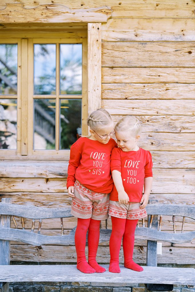 T-Shirt „Love you Sis", rot