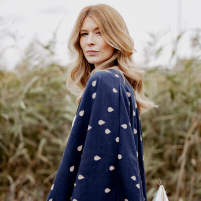 Cape „Glam Drops blue“, Mum-Edition