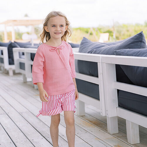 Mädchenbluse rosa Petite Marie